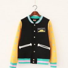 批发 新品 香港潮牌 后背印花 抓绒外套棒球服 A43L40