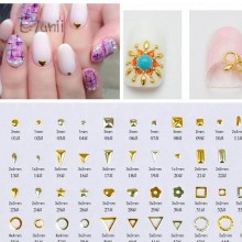 日系美甲铆钉金色银色金属合金日本饰品进口金属片