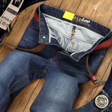 四季新款牛仔裤 男士修身直筒牛仔长裤 韩版青年潮