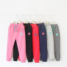 林淼童装 新款童裤 中小童 2017春季韩版刺绣字母休闲裤