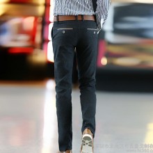 2015秋冬新品男士棉麻休闲裤 潮流修身品质男裤弹力时尚休闲