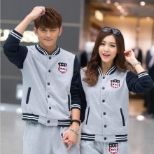 2014秋冬新款情侣休闲运动套装韩版卫衣外套开衫棒球服