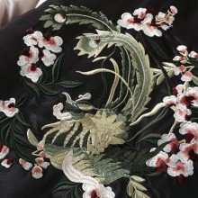 欧美春秋爆款重工刺绣两面穿飞行员夹克 插肩袖拼色外套N2-8