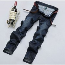 厂家直销 春秋牛仔裤 男韩版新款深色青少年学生小直筒牛仔裤代发