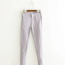 厂家直销 2016秋季时尚女装 韩版清新纯色棉修身打底裤 一