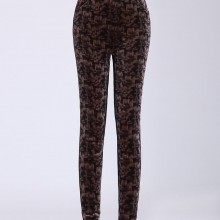 批发 2014秋冬新款 休闲时尚女士厚驼绒棉裤 印花小脚裤