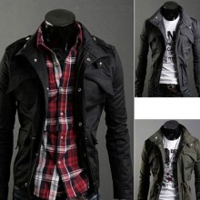 秋装韩版男士立领夹克 时尚工装夹克 多口袋男装外套 速卖通批