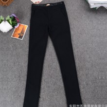 苏亲傲雪7051女批发腰头金扣加厚打底裤 修身显瘦 时尚新款