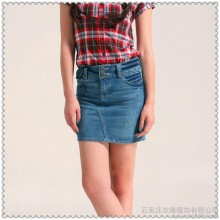 供应衣隆女士牛仔裙 高腰包臀加大码半身 女士牛仔裙 牛仔裙