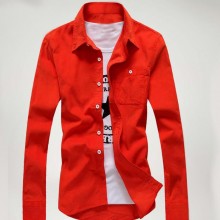 2015春装男式长袖衬衫 韩版时尚舒适长袖衬衣支持代发391