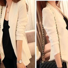 CZ品质女装2013秋装新款修身西服外套韩版中长款女士小西装