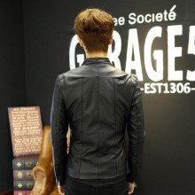厂家直销男式皮衣 2016新款休闲皮衣外套 男士夹克 男装批