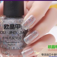 新品热批欧晶甲 超炫靓雪花亮片指甲油 15ML 现货可混批 可OEM代工