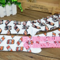 深圳馨海怡袜厂 logo定制 贴牌代工  春季新款全棉卡通熊女袜子 休闲透气中筒袜 厂家批发