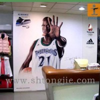 pp过双面膜喷绘 背胶喷绘 室内pvc片喷绘