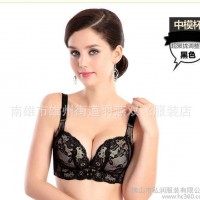 工厂新款无钢圈中杯低开口聚拢上托调整型文胸 1230