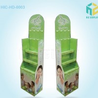 直销牙刷等生活用品促销挂钩式纸货架/环保纸质陈列展示架