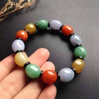 金昆尚汇 玉器 巧雕三彩路路通手链 珠宝