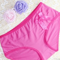 直销 可爱蝴蝶结竹纤维女士内裤 透气 美臀 抗菌少女内裤