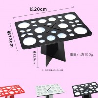 彩萱化妆刷晾刷架亚克力方形清洗化妆刷工具洗刷收纳必备B款纯黑