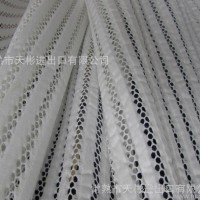 【海外热卖】天彬2015立体女裙面料条形三明治网布  3d条
