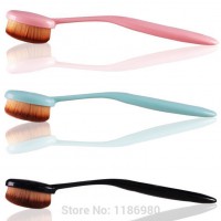 外贸 单支牙刷形化妆刷粉底刷 椭圆形化妆刷 防折断美妆工具