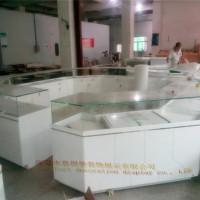 定做木制烤漆饰品柜台珠宝首饰银饰玉器展示柜中岛圆形珠宝