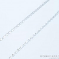 供应颐祥福珠宝075925纯银项链 皮蛋纽扣项链